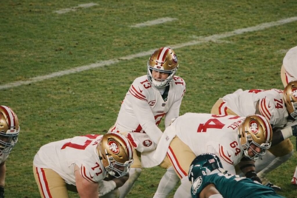 49ers' quarterback ready for the snap