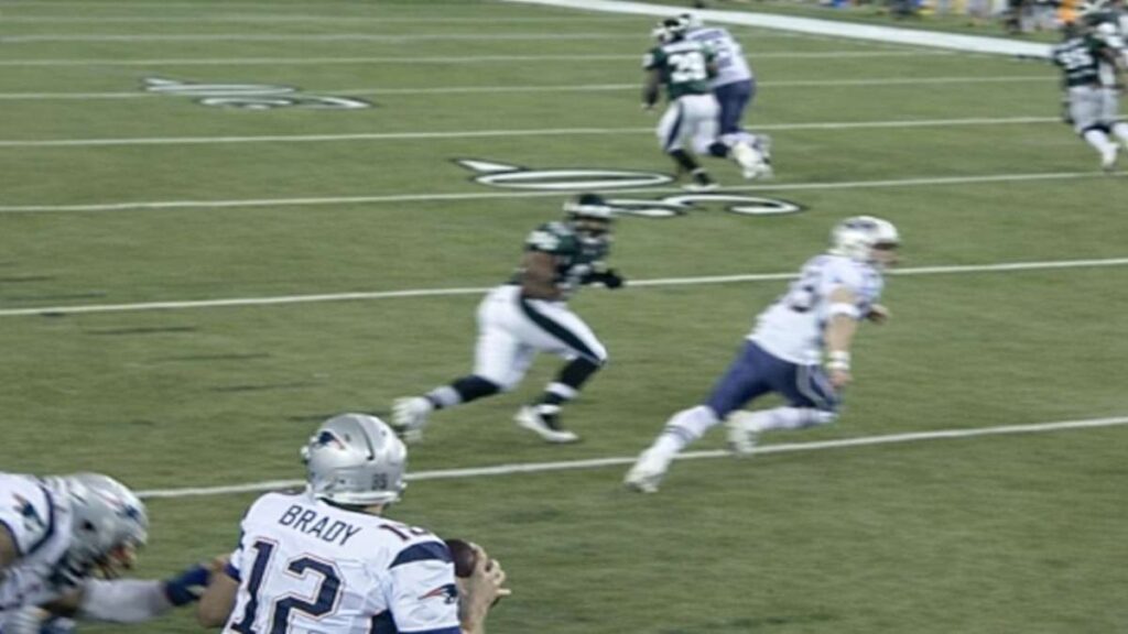 brady leads the game downfield