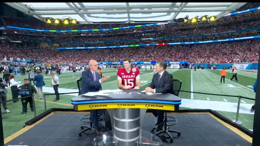fernando mendoza talks to @notthefakesvp and gives indiana high praise