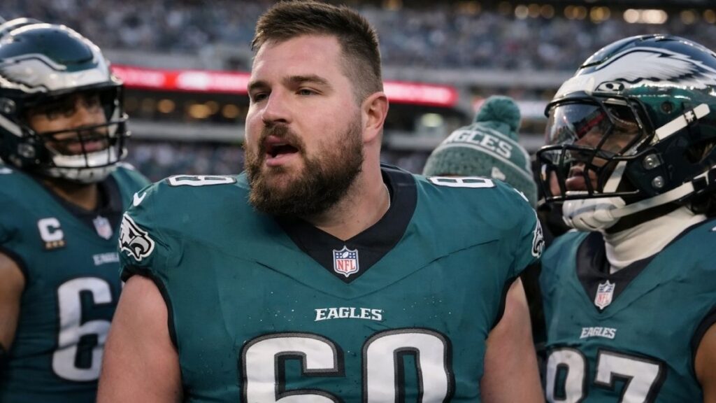 intense focus in an eagles huddle