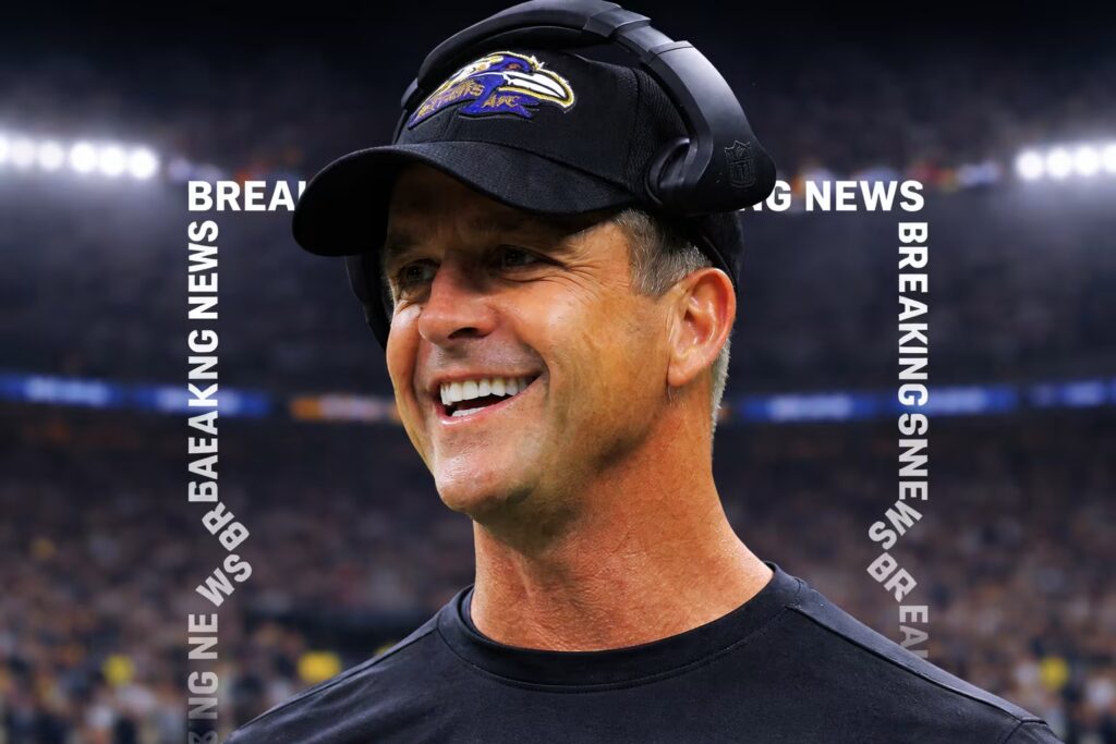 john harbaugh smiles in nfl photo
