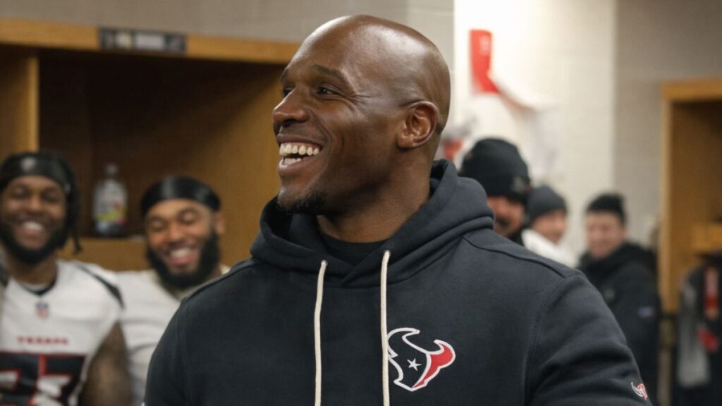 laughter in the texans locker room