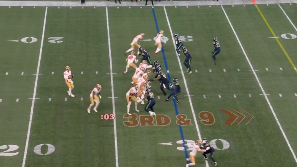 purdy evade this sack on 3rd & 9