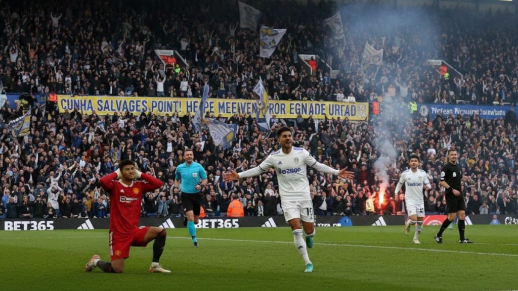 zirkzee threaded a precision pass to matheus cunha - Image generated by AI for representational purposes.