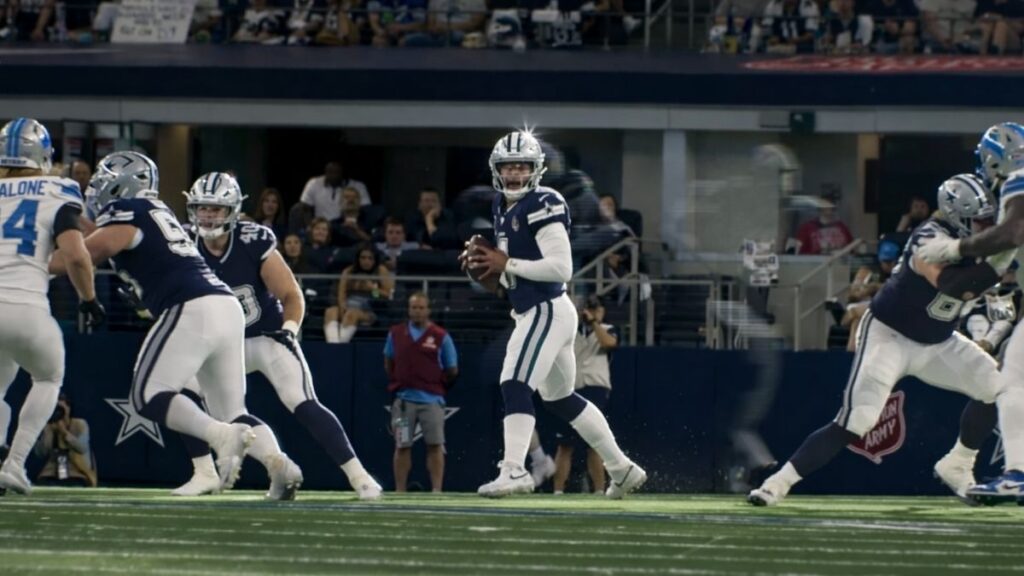 coaching staff before he tears a hamstring on sunday