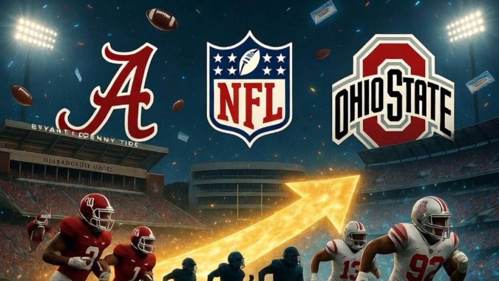 from tuscaloosa to columbus, elite college programs continue to dictate the talent level of the nfl - Image Credit: NHANFL / AI-Generated